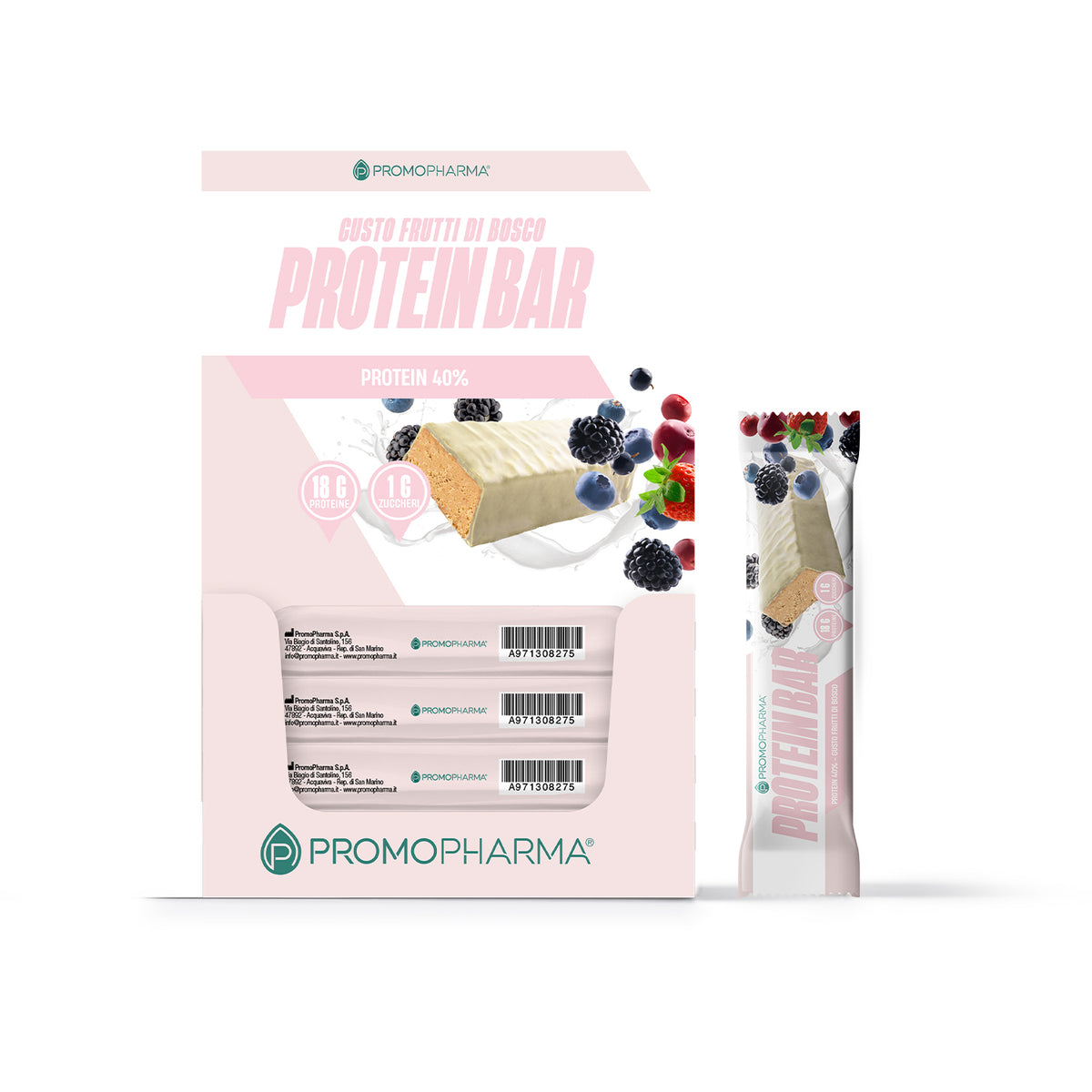 Box 24 Protein Bar 40% - Frutti di bosco